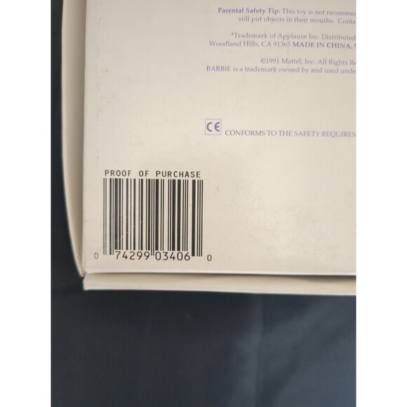 VINTAGE BARBIE 1991 APPLAUSE SPECIAL LIMITED EDITION COLLECTOR DOLL #3406 - NRFB - Picture 8 of 10